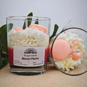 Bougie Chantilly I Monoï - Pêche